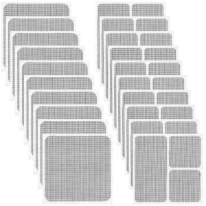 20 Sheets Black 3-Size Self-Adhesive Screen Repair Patches